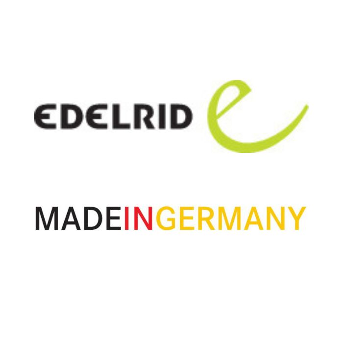 Logo de Edelrid y sello de Maden in Germany
