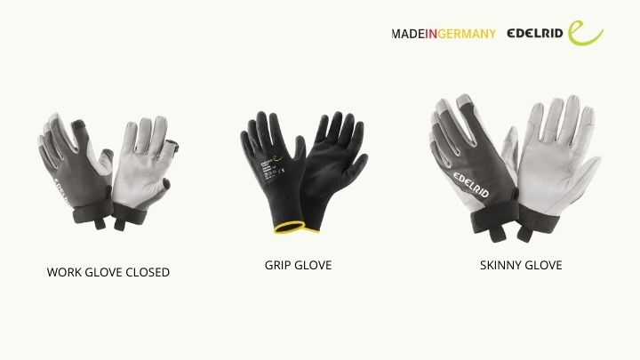 Guantes para tirolesa