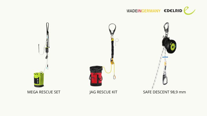 Kit de rescate de seguridad para equipo básico de tirolesa