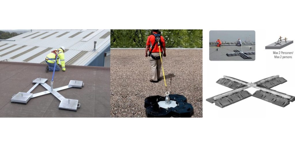 Anclaje de peso muerto para cubiertas planas en trabajos verticales