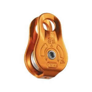 Polea simple Petzl Fixe con placas laterales fijas para izado y uso general