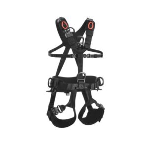 Arnés integral Edelrid Vertic Triple Black para trabajo en altura, sujeción y rescate