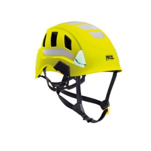 Casco ventilado Petzl Strato Hi-Viz ligero y visible para entornos laborales