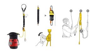 Kit de rescate Petzl JAG RESCUE KIT con cuerda, descensor y polipasto